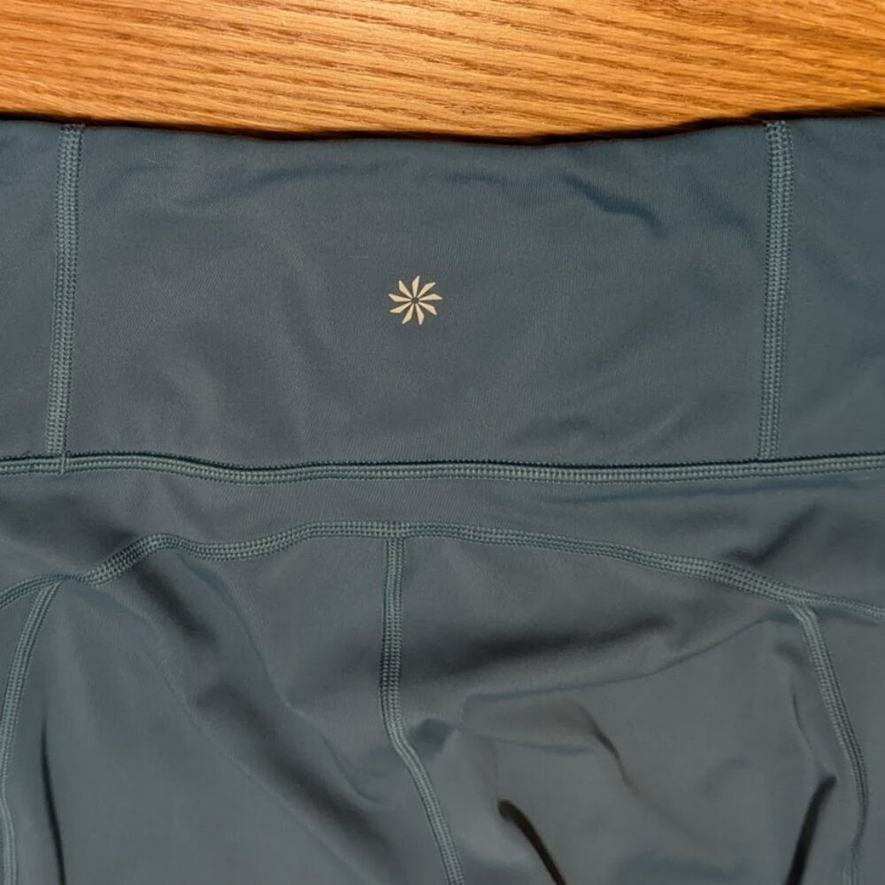 Athleta Unbrushed 7/8 Rainier Tight Borealis Green Teal Small TALL - Picture 8 of 9